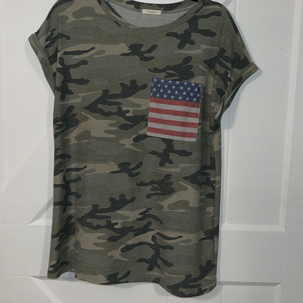 Camo knit shirt